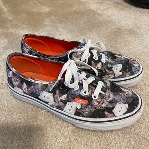 Cat Vans size 7 gently worn with minor scuffs